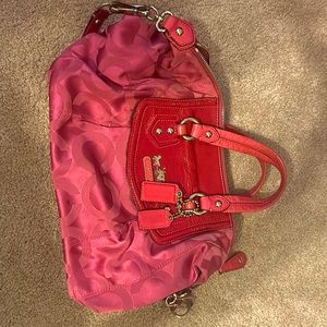 Pink coach bag